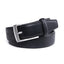 Classic Double Leather Loops Single Prong Pebbled Grain PU Men's Belt
