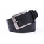 Men's Leather Belt – Stitchless Casual Belt with Brushed Gray Buckle