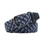 Men's Braided Stretch Golf Belt – Elastic Woven Belt for Golf, Casual & Smart Casual Wear - Navy