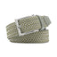 Men's Braided Stretch Golf Belt – Elastic Woven Belt for Golf, Casual & Resort Wear - Green