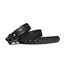 Vintage Embossed Leather Belt Strap – Interchangeable Buckle Belt Strap - Black