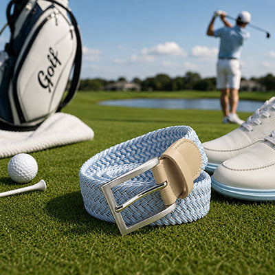 stretch woven golf belt