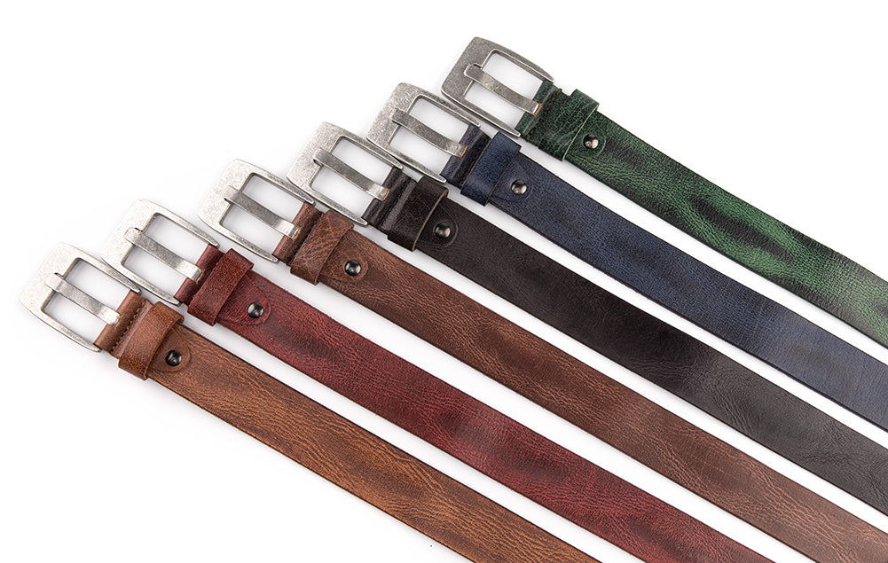 Fabio Valenti Men’s Genuine Leather Casual Dress Jeans Belts for Men 1.5inch Wide