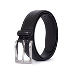 Single Prong Buckle Business Leather Belt for Men
