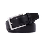 Single Prong Buckle Business Leather Belt for Men