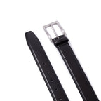 Single Prong Buckle Business Leather Belt for Men