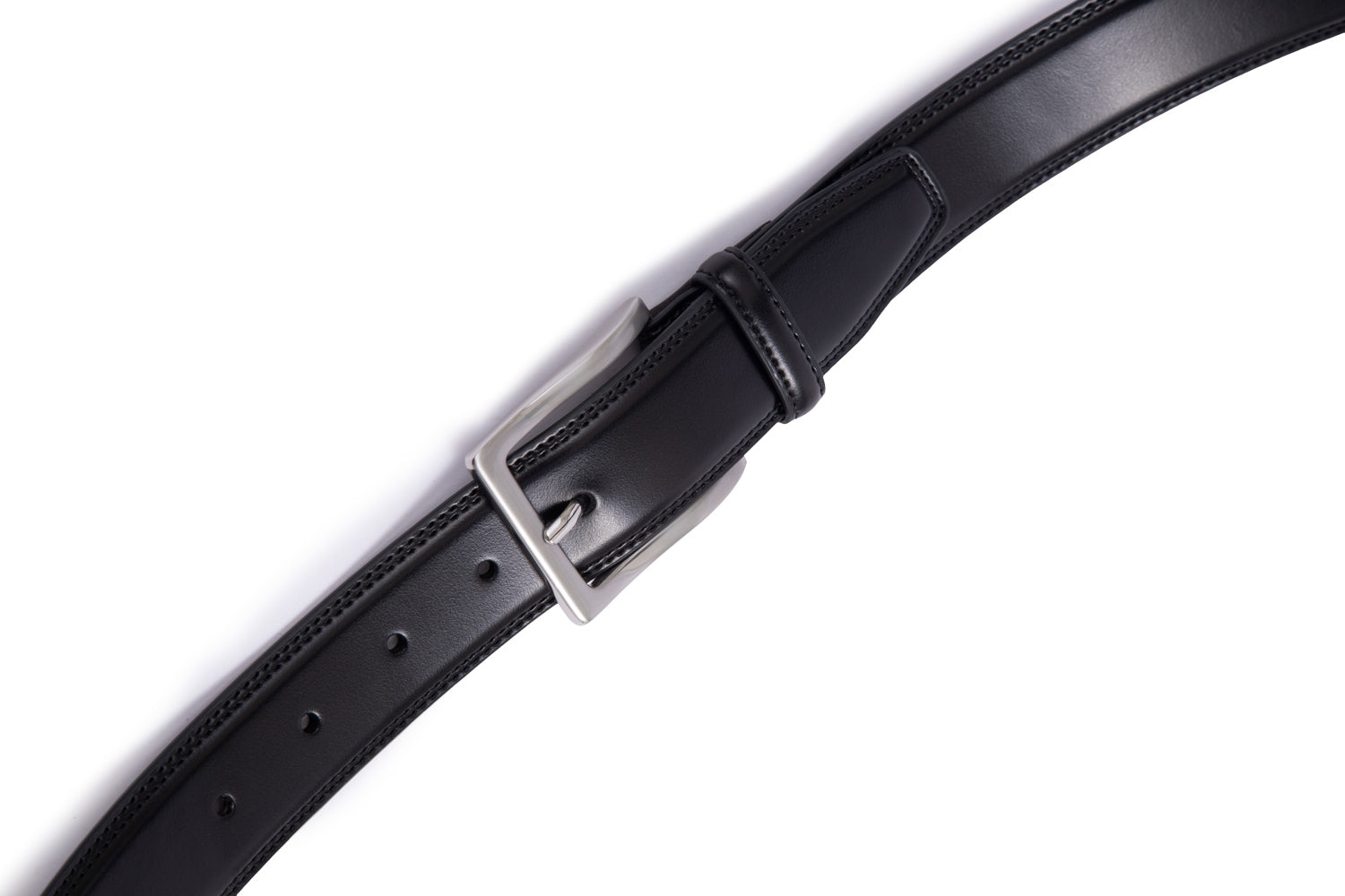 Single Prong Buckle Business Leather Belt for Men
