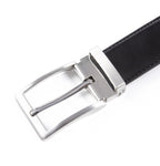Reversible Color-Changing Rotating Pin Buckle Glossy PU Men's Belt