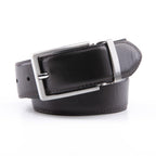 Reversible Color-Changing Rotating Pin Buckle Glossy PU Men's Belt