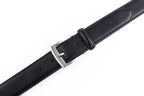 Men's Classic Leather Belt – Brushed Nickel Pin Buckle Business Casual Belt
