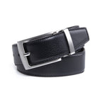 Reversible Color-Changing Rotating Pin Buckle Pebbled Grain PU Men's Belt