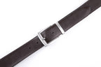 Reversible Color-Changing Rotating Pin Buckle Pebbled Grain PU Men's Belt