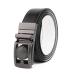 Men's Reversible Golf Belt – Two-Tone Leather Belt with Magnetic Ball Markers