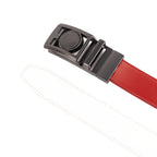 Men's Reversible Golf Belt – Two-Tone Leather Belt with Magnetic Ball Markers