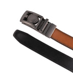 Men's Reversible Golf Belt – Two-Tone Leather Belt with Magnetic Ball Markers