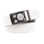 Men's Reversible Golf Belt – Two-Tone Leather Belt with Magnetic Ball Markers
