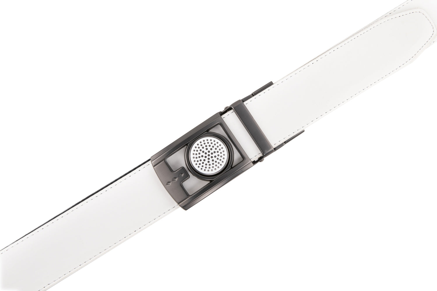 Men's Reversible Golf Belt – Two-Tone Leather Belt with Magnetic Ball Markers