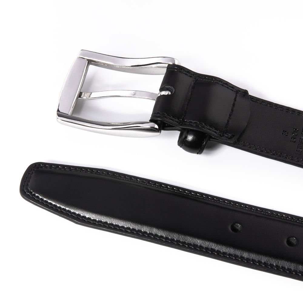 Men's Classic Leather Pin Buckle Belt – Business Casual Everyday Belt