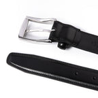 Men's Classic Leather Pin Buckle Belt – Business Casual Everyday Belt