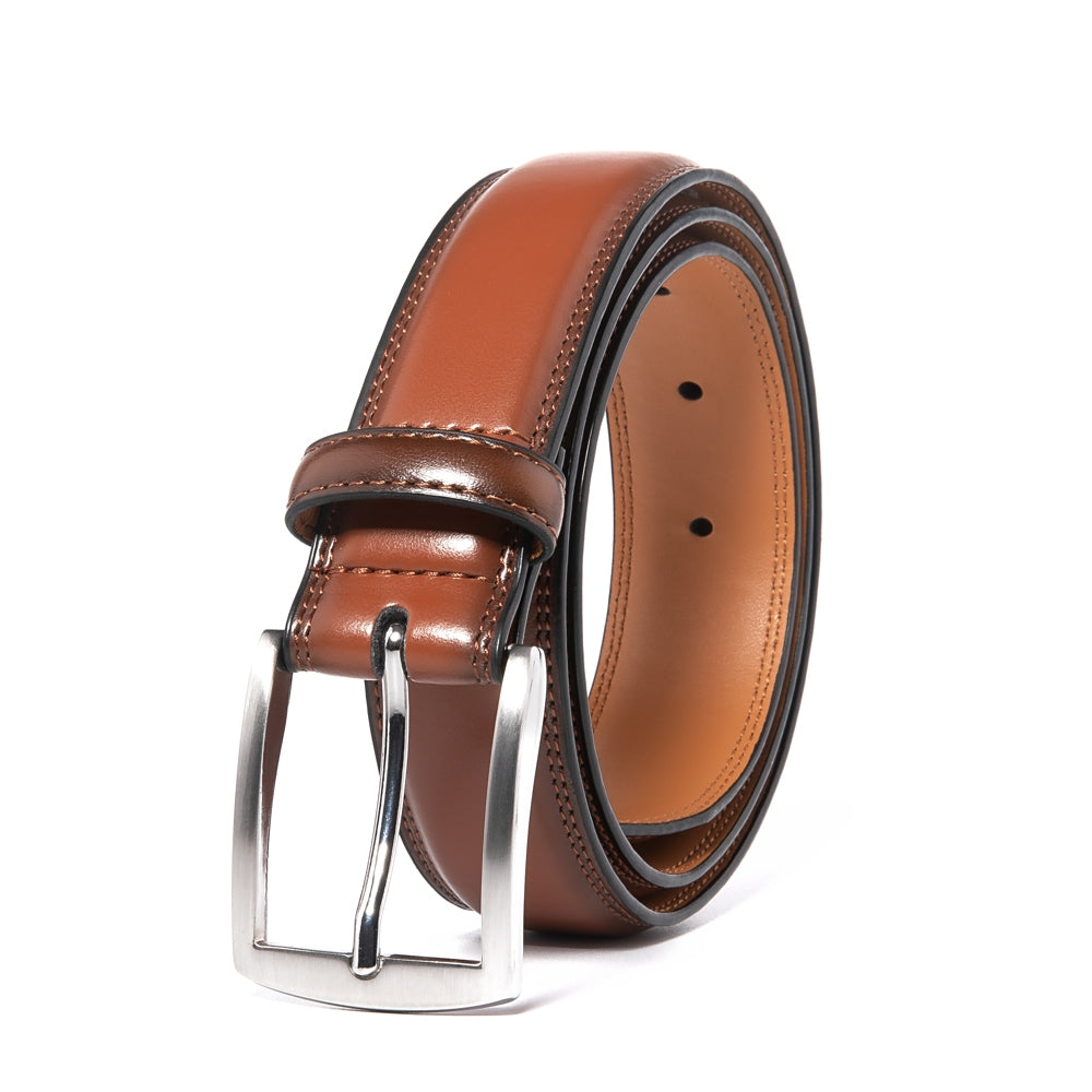 Men's Classic Leather Pin Buckle Belt – Business Casual Everyday Belt