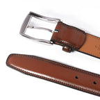 Men's Classic Leather Pin Buckle Belt – Business Casual Everyday Belt
