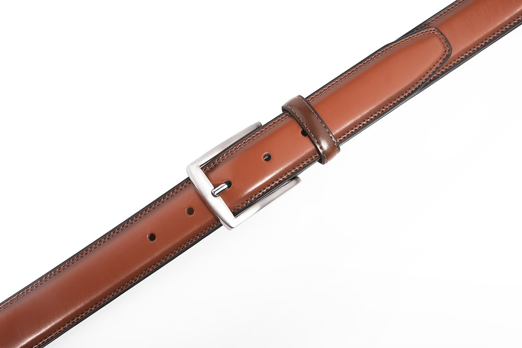 Men's Classic Leather Pin Buckle Belt – Business Casual Everyday Belt