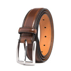 Men's Classic Leather Pin Buckle Belt – Business Casual Everyday Belt
