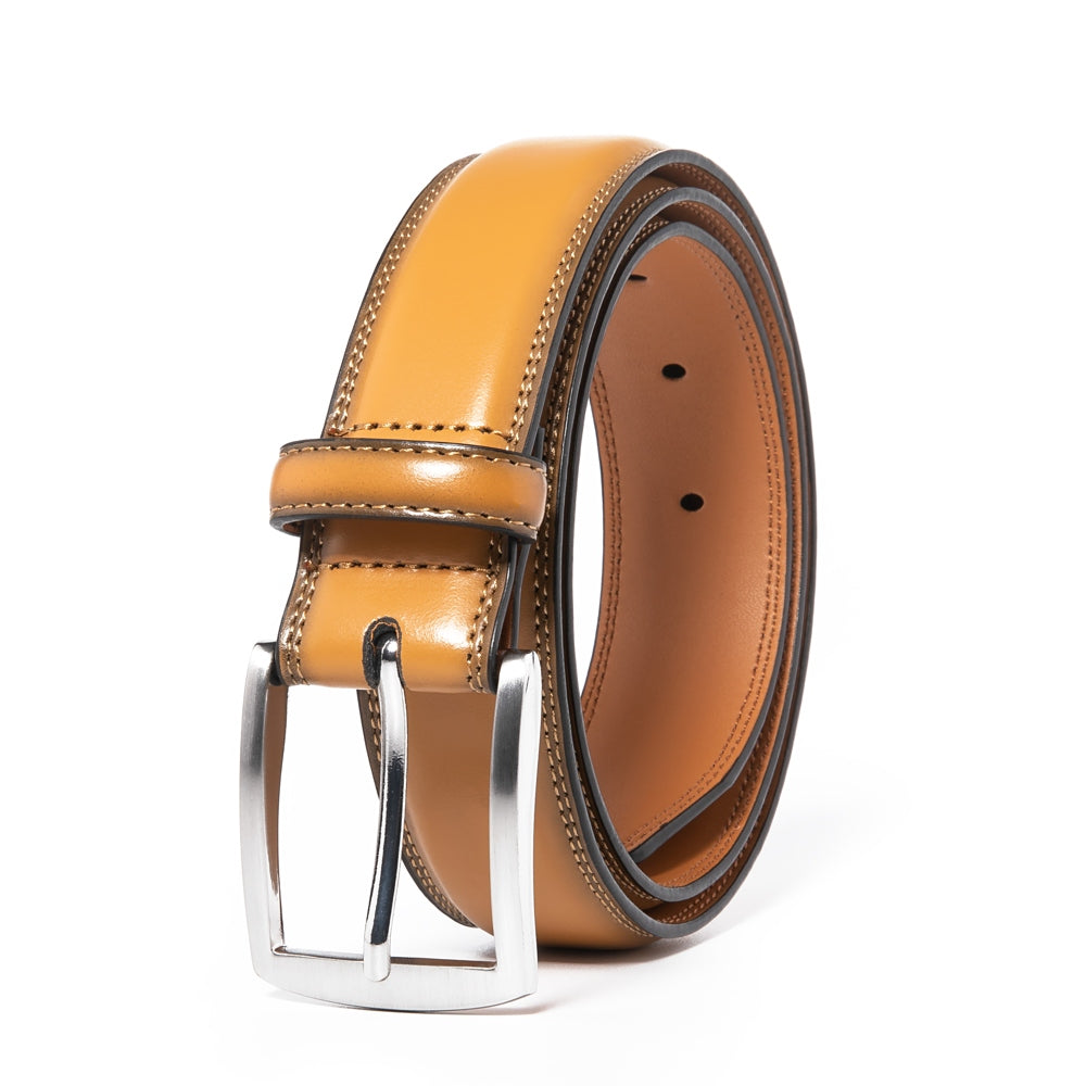 Men's Classic Leather Pin Buckle Belt – Business Casual Everyday Belt