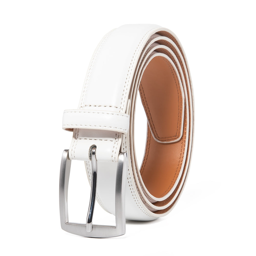 Men's Classic Leather Pin Buckle Belt – Business Casual Everyday Belt