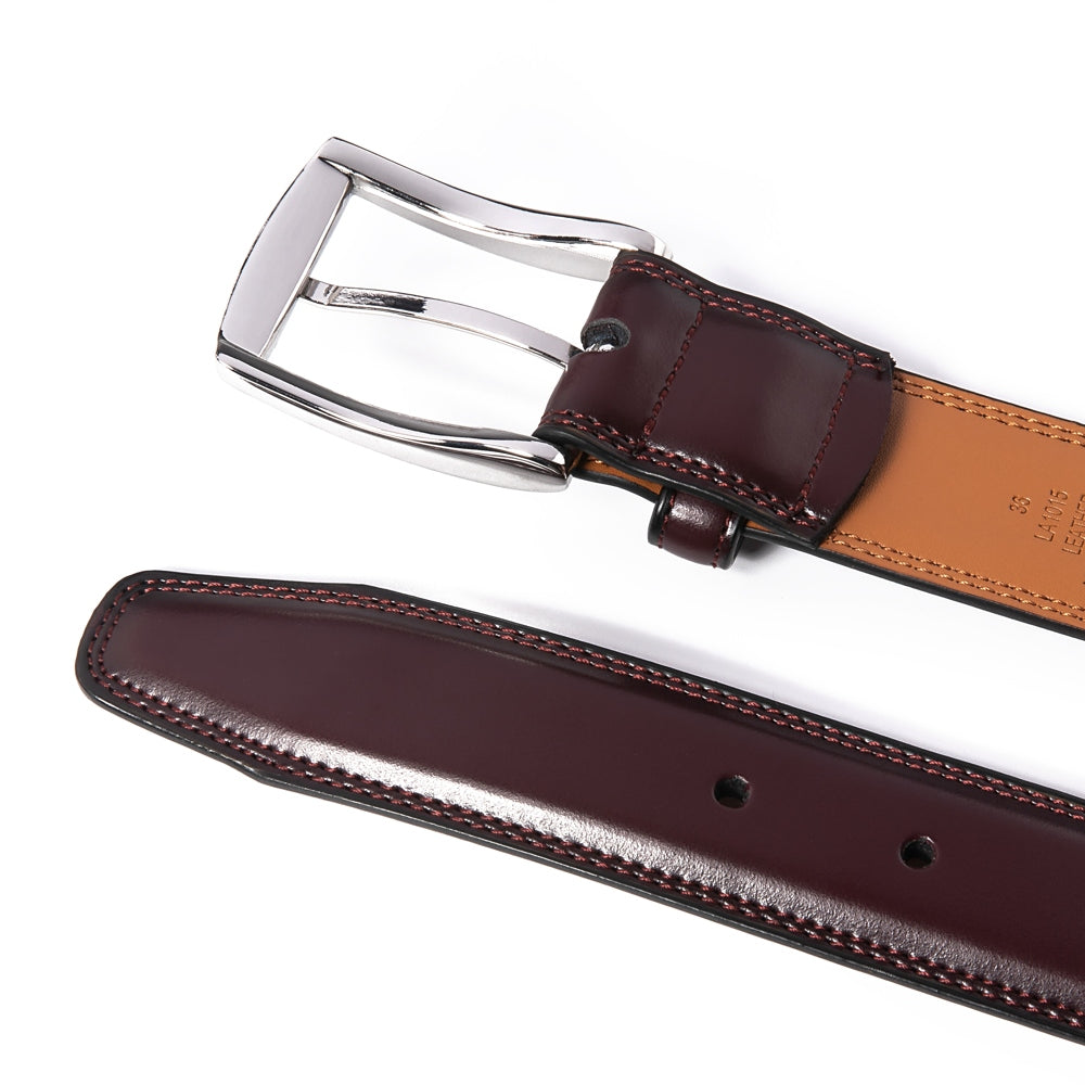 Men's Classic Leather Pin Buckle Belt – Business Casual Everyday Belt