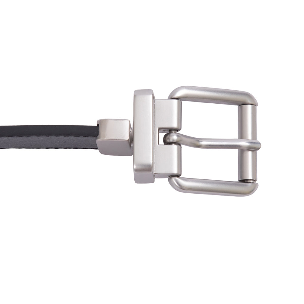 Men's Reversible Leather Belt – Slim Rotating Buckle Dress & Business Casual Belt
