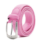 Stretch Woven Belt – Elastic Casual Belt with Leather Trim