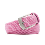 Stretch Woven Belt – Elastic Casual Belt with Leather Trim