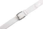 Stretch Woven Belt – Elastic Casual Belt with Leather Trim