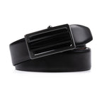 Reversible No-Ratchet Auto-Lock Buckle Business Leather Belt for Men