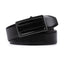 Reversible No-Ratchet Auto-Lock Buckle Business Leather Belt for Men