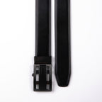 Reversible No-Ratchet Auto-Lock Buckle Business Leather Belt for Men