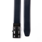 Reversible No-Ratchet Auto-Lock Buckle Business Leather Belt for Men