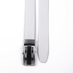 Reversible No-Ratchet Auto-Lock Buckle Business Leather Belt for Men