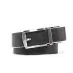 Reversible Gradient Edge No-Tooth Auto-Lock Buckle Men's Belt