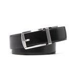 Reversible Gradient Edge No-Tooth Auto-Lock Buckle Men's Belt
