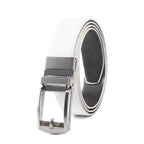 Reversible Gradient Edge No-Tooth Auto-Lock Buckle Men's Belt