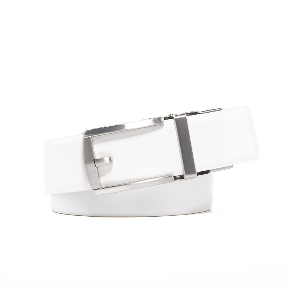 Reversible Gradient Edge No-Tooth Auto-Lock Buckle Men's Belt