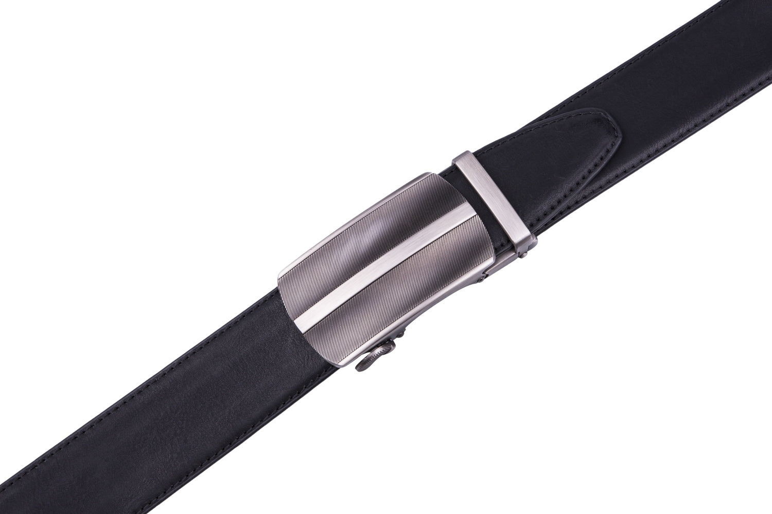 Men's Ratchet Leather Belt – Automatic Buckle Business Casual Belt