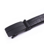 Crocodile Texture Matte Ratchet Buckle Business Belt for Men