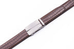Crocodile Texture Matte Ratchet Buckle Business Belt for Men