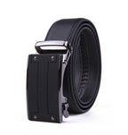Minimalist Textured Ratchet Buckle Business Belt for Men