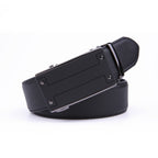 Minimalist Textured Ratchet Buckle Business Belt for Men