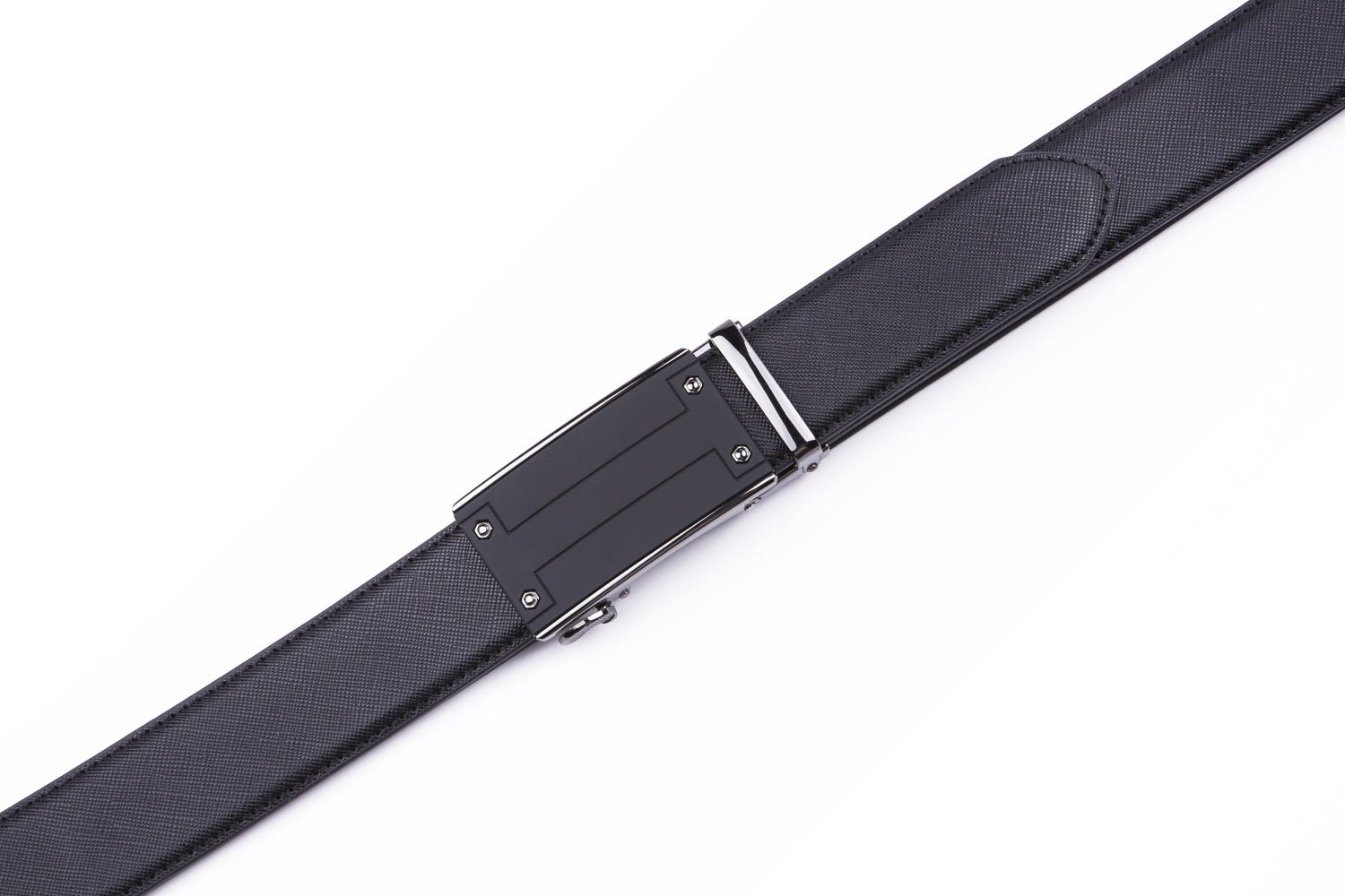 Minimalist Textured Ratchet Buckle Business Belt for Men