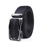Minimalist Textured Ratchet Buckle Business Belt for Men